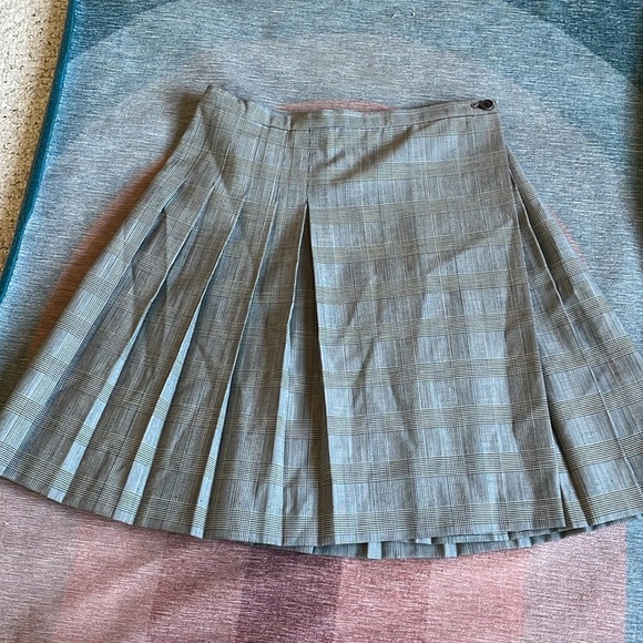 (2) Vintage Calvin Klein Pure Wool High Rise Plaid School Girl Skirt - Picture 9 of 14